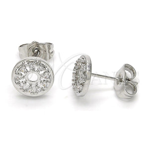 White Gold Filled Ring — Stud Earring with White Cubic Zirconia Polished 02. — main product view — SKU 120371 | Oro Laminado Blanco anillo — Stud Earring with blanco Cubic Zirconia pulido 02. — SKU 120371