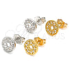 Rhodium Gold Filled Stud Earring, with White Cubic Zirconia, Polished, Rhodium Finish, 02.310.0011.1