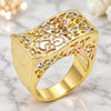 Oro Laminado Elegant Ring, Gold Filled Style Polished, Tricolor, 01.100.0010.07 (Size 7)
