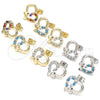Rhodium Gold Filled Stud Earring, Heart Design, with White Cubic Zirconia, Polished, Rhodium Finish, 02.210.0103.4