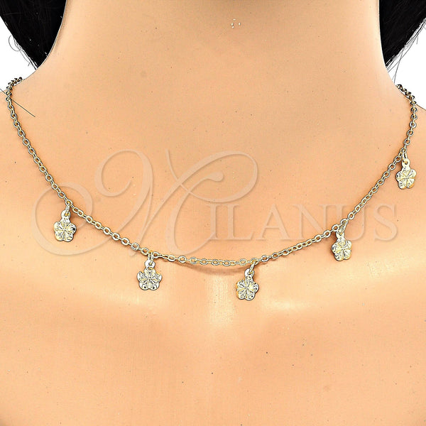 Gold Filled Bracelet — Necklace and Bracelet Flower Design Polished 06.63. — alternate product view — SKU 120489 | Oro Laminado brazalete — Necklace and Bracelet flor diseño pulido 06.63. — SKU 120489