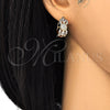 Oro Laminado Huggie Hoop, Gold Filled Style with White Cubic Zirconia, Polished, Golden Finish, 02.264.0024.20