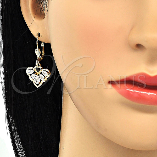 Gold Filled Ring — Earring and Pendant Adult Set Heart and Teardrop — alternate product view — SKU 120530 | Oro Laminado anillo — Earring and Pendant Adult Set corazón and Teardrop — SKU 120530