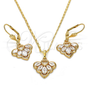 Gold Filled Ring — Earring and Pendant Adult Set Heart and Teardrop — main product view — SKU 120530 | Oro Laminado anillo — Earring and Pendant Adult Set corazón and Teardrop — SKU 120530
