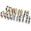 Rhodium Gold Filled Huggie Hoop, with White Cubic Zirconia, Polished, Rhodium Finish, 02.210.0054.5.20