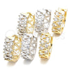 Oro Laminado Huggie Hoop, Gold Filled Style with White Cubic Zirconia, Polished, Two Tone, 02.210.0111.15