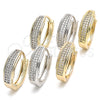 Rhodium Gold Filled Huggie Hoop, with White Micro Pave, Polished, Rhodium Finish, 02.210.0121.1.20