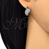 Oro Laminado Huggie Hoop, Gold Filled Style with White Cubic Zirconia, Polished, Two Tone, 02.210.0088.2.20