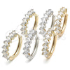 Rhodium Gold Filled Huggie Hoop, Baguette Design, with White Cubic Zirconia, Polished, Rhodium Finish, 02.210.0127.1.25