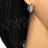 Rhodium Gold Filled Huggie Hoop, with White Cubic Zirconia, Polished, Rhodium Finish, 02.210.0132.1.20