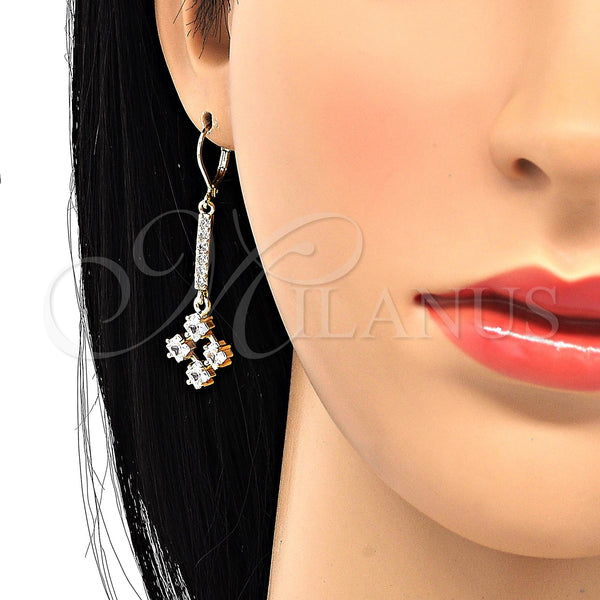 Gold Filled Ring — Long Earring with White Cubic Zirconia Polished 02. — alternate product view — SKU 120677 | Oro Laminado anillo — Long Earring with blanco Cubic Zirconia pulido 02. — SKU 120677