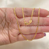 Oro Laminado Basic Necklace, Gold Filled Style Mariner Design, Polished, Golden Finish, 04.32.0006.18 (0.50 Gauge, 02 MM Thickness, 18 Inches Length)