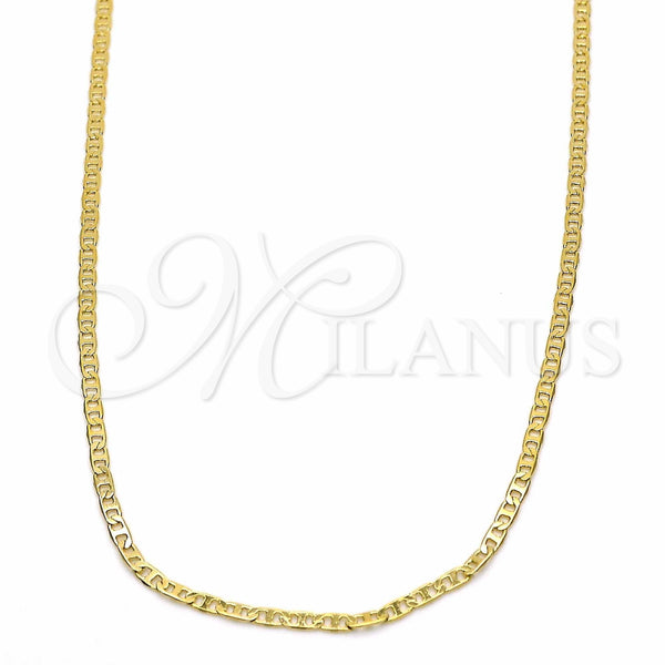Gold Filled Necklace — Basic Necklace Mariner Design Polished 04.32. 0.50 Gauge — alternate product view — SKU 120718 | Oro Laminado collar — básico Necklace Mariner diseño pulido 04.32. 0.50 Gauge — SKU 120718