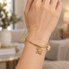 Oro Laminado Charm Bracelet, Gold Filled Style Butterfly Design, Polished, Golden Finish, 03.179.0062.07 (03 MM Thickness, 7 Inches Length)