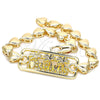 Oro Laminado Fancy Bracelet, Gold Filled Style Tree and Heart Design, Polished, Golden Finish, 03.63.1855.07 (07 MM Thickness, 7 Inches Length)