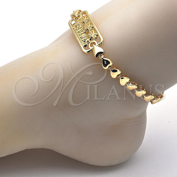 Gold Filled Anklet — Fancy Anklet Tree and Heart Design Polished 03.63. — alternate product view — SKU 120848 | Oro Laminado tobillera — elegante Anklet Tree and corazón diseño pulido 03.63. — SKU 120848