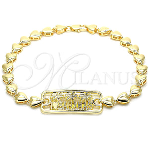 Gold Filled Anklet — Fancy Anklet Tree and Heart Design Polished 03.63. — main product view — SKU 120848 | Oro Laminado tobillera — elegante Anklet Tree and corazón diseño pulido 03.63. — SKU 120848