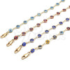 Oro Laminado Fancy Anklet, Gold Filled Style Evil Eye Design, Multicolor Resin Finish, Golden Finish, 5.039.005.3.10 (07 MM Thickness, 10 Inches Length)