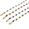Oro Laminado Fancy Anklet, Gold Filled Style Evil Eye Design, Blue Resin Finish, Golden Finish, 5.039.005.1.10 (07 MM Thickness, 10 Inches Length)