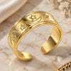 Oro Laminado Toe Ring, Gold Filled Style Moon and Star Design, Polished, Golden Finish, 01.117.0004 (One size fits all)