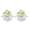 Rhodium Gold Filled Leverback Earring, with Vitrail Light Swarovski Crystals and White Cubic Zirconia, Polished, Rhodium Finish, 02.26.0259