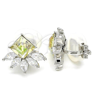 White Gold Filled Ring — Leverback Earring with Vitrail Light Swarovski Crystals and — main product view — SKU 120917 | Oro Laminado Blanco anillo — Leverback Earring with Vitrail Light Swarovski Crystals and — SKU 120917