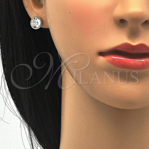 White Gold Filled Ring — Stud Earring with Crystal Swarovski Crystals Polished 02.26. — alternate product view — SKU 120926 | Oro Laminado Blanco anillo — Stud Earring with cristal Swarovski Crystals pulido 02.26. — SKU 120926