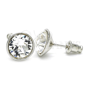 White Gold Filled Ring — Stud Earring with Crystal Swarovski Crystals Polished 02.26. — main product view — SKU 120926 | Oro Laminado Blanco anillo — Stud Earring with cristal Swarovski Crystals pulido 02.26. — SKU 120926
