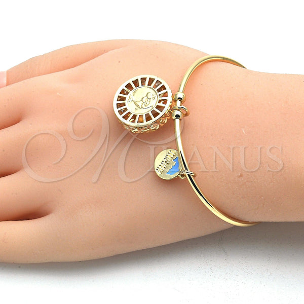 Gold Filled Jewelry — Individual Bangle Dolphin Design with White Cubic Zirconia — alternate product view — SKU 121030 | Oro Laminado joyería — Individual Bangle Dolphin diseño with blanco Cubic Zirconia — SKU 121030