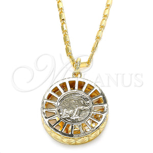 Gold Filled Necklace — Pendant Necklace Elephant Design with White Cubic Zirconia — main product view — SKU 121040 | Oro Laminado collar — Pendant Necklace Elephant diseño with blanco Cubic Zirconia — SKU 121040