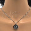 Rhodium Gold Filled Pendant Necklace, Elephant Design, with White Cubic Zirconia, Diamond Cutting Finish, Rhodium Finish, 04.106.0038.1.18 (02 MM Thickness, 18 Inches Length)