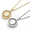 Rhodium Gold Filled Pendant Necklace, Elephant Design, with White Cubic Zirconia, Diamond Cutting Finish, Rhodium Finish, 04.106.0038.1.18 (02 MM Thickness, 18 Inches Length)