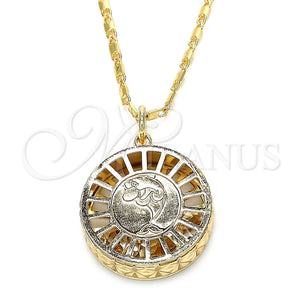 Gold Filled Necklace — Pendant Necklace Dolphin Design with White Cubic Zirconia — main product view — SKU 121044 | Oro Laminado collar — Pendant Necklace Dolphin diseño with blanco Cubic Zirconia — SKU 121044