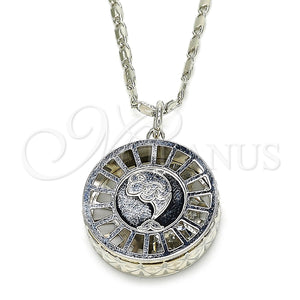 White Gold Filled Necklace — Pendant Necklace Dolphin Design with White Cubic Zirconia — main product view — SKU 121045 | Oro Laminado Blanco collar — Pendant Necklace Dolphin diseño with blanco Cubic Zirconia — SKU 121045