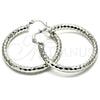 Rhodium Gold Filled Medium Hoop, Diamond Cutting Finish, Rhodium Finish, 5.139.027.1.40
