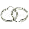 Rhodium Gold Filled Medium Hoop, Diamond Cutting Finish, Rhodium Finish, 5.139.027.1.40
