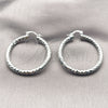 Rhodium Gold Filled Medium Hoop, Diamond Cutting Finish, Rhodium Finish, 5.139.027.1.40