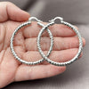 Rhodium Gold Filled Large Hoop, Diamond Cutting Finish, Rhodium Finish, 5.139.026.1.50