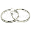 Rhodium Gold Filled Large Hoop, Diamond Cutting Finish, Rhodium Finish, 5.139.026.1.50