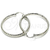 Rhodium Gold Filled Large Hoop, Diamond Cutting Finish, Rhodium Finish, 5.139.026.1.50