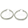 Rhodium Gold Filled Large Hoop, Diamond Cutting Finish, Rhodium Finish, 5.139.026.1.50