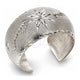 White Gold Filled Individual Bangle, Flower and Leaf Design, Diamond Cutting Finish, Rhodium Finish, 07.168.0012.1 (30 MM Thickness, One size fits all)
