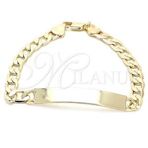 Gold Filled Bracelet — ID Bracelet Polished 03. 06 MM Thickness 8 — main product view — SKU 121073 | Oro Laminado brazalete — ID Bracelet pulido 03. 06 MM Thickness 8 — SKU 121073