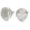 Rhodium Gold Filled Stud Earring, with White Cubic Zirconia, Polished, Rhodium Finish, 02.106.0020.1
