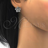 Dorado Oro Laminado Aretes, vista 3 de la galería del producto por Mayoreo, vista adicional 3 del producto