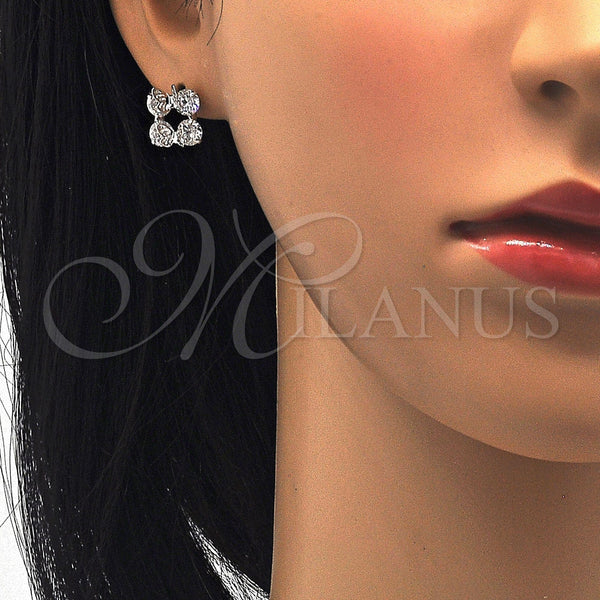 White Gold Filled Ring — Stud Earring Butterfly Design with White Cubic Zirconia — alternate product view — SKU 121084 | Oro Laminado Blanco anillo — Stud Earring Butterfly diseño with blanco Cubic Zirconia — SKU 121084