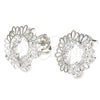 Rhodium Gold Filled Stud Earring, with White Cubic Zirconia, Polished, Rhodium Finish, 02.106.0031.1