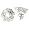 Rhodium Gold Filled Stud Earring, with White Cubic Zirconia, Polished, Rhodium Finish, 02.106.0031.1