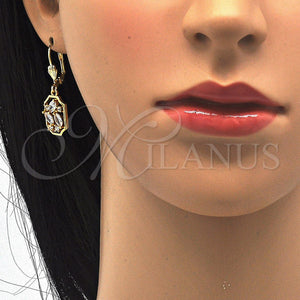 Gold Filled Ring — Earring and Pendant Adult Set with White Cubic — main product view — SKU 121091 | Oro Laminado anillo — Earring and Pendant Adult Set with blanco Cubic — SKU 121091