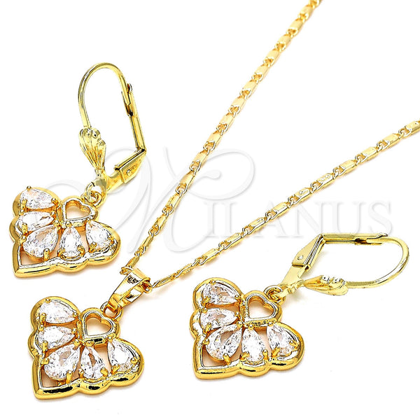 Gold Filled Ring — Earring and Pendant Adult Set Heart and Teardrop — alternate product view — SKU 121121 | Oro Laminado anillo — Earring and Pendant Adult Set corazón and Teardrop — SKU 121121